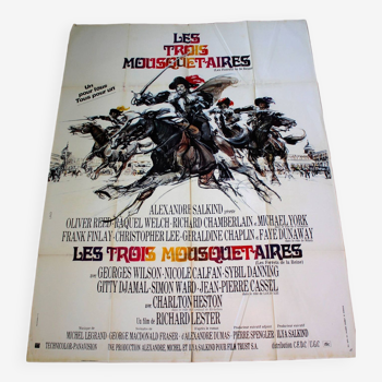 Affiche cinéma originale "Les Trois Mousquetaires" 1973 Richard Lester 160x120cm