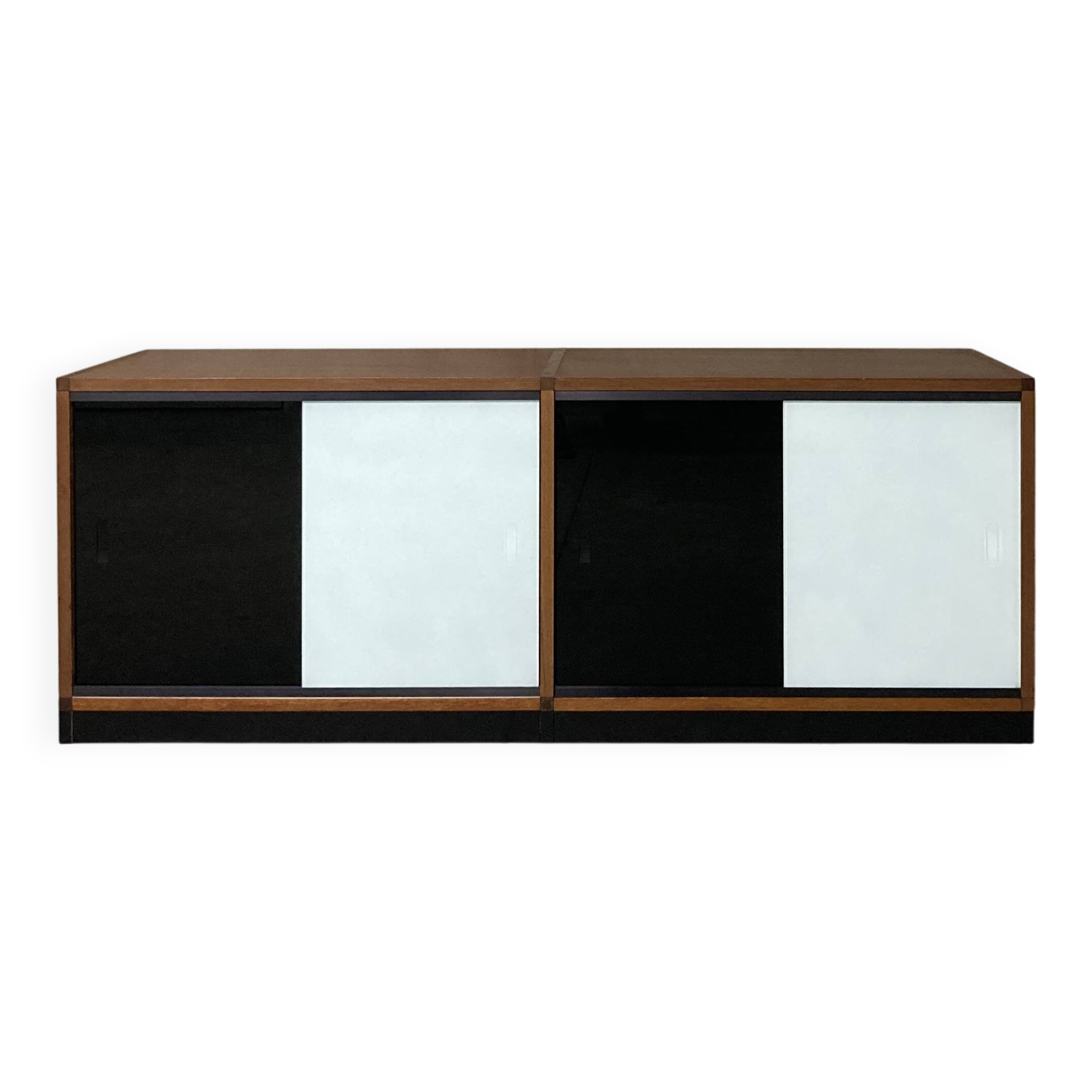 Rare vintage two-tone ARP Guariche Minvielle sideboard display case from the 60s