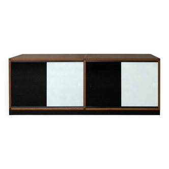 Rare vintage two-tone ARP Guariche Minvielle sideboard display case from the 60s