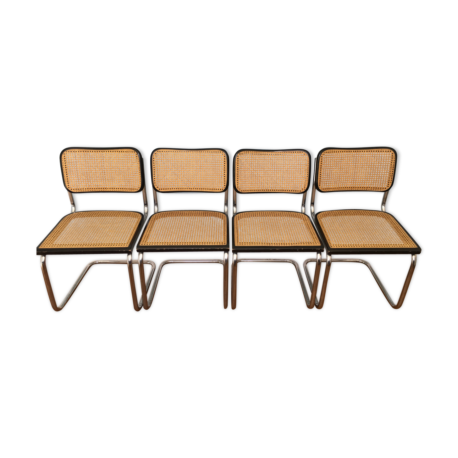 Set of 4 chairs Cesca B32 Marcel Breuer