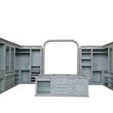 Cabina Armadio Aperta Classica in Tonalità Celeste/Grigio Perla con Isola C