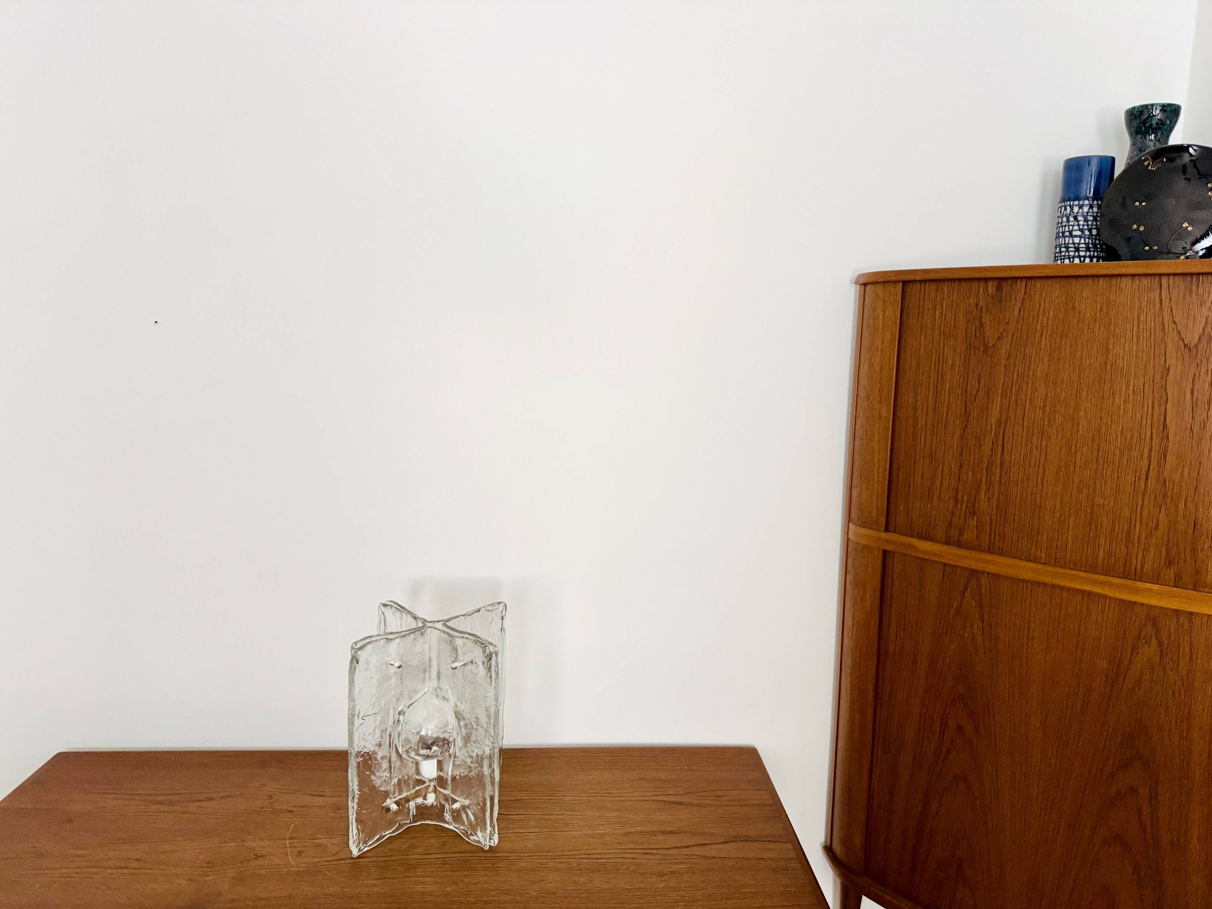 Murano Ice Glass Table Lamp by Salviati