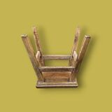 Rustic solid wood stool – brutalist spirit