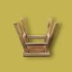 Tabouret rustique en bois massif – esprit brutaliste