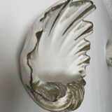 Duo of Art Deco plaster shell sconces