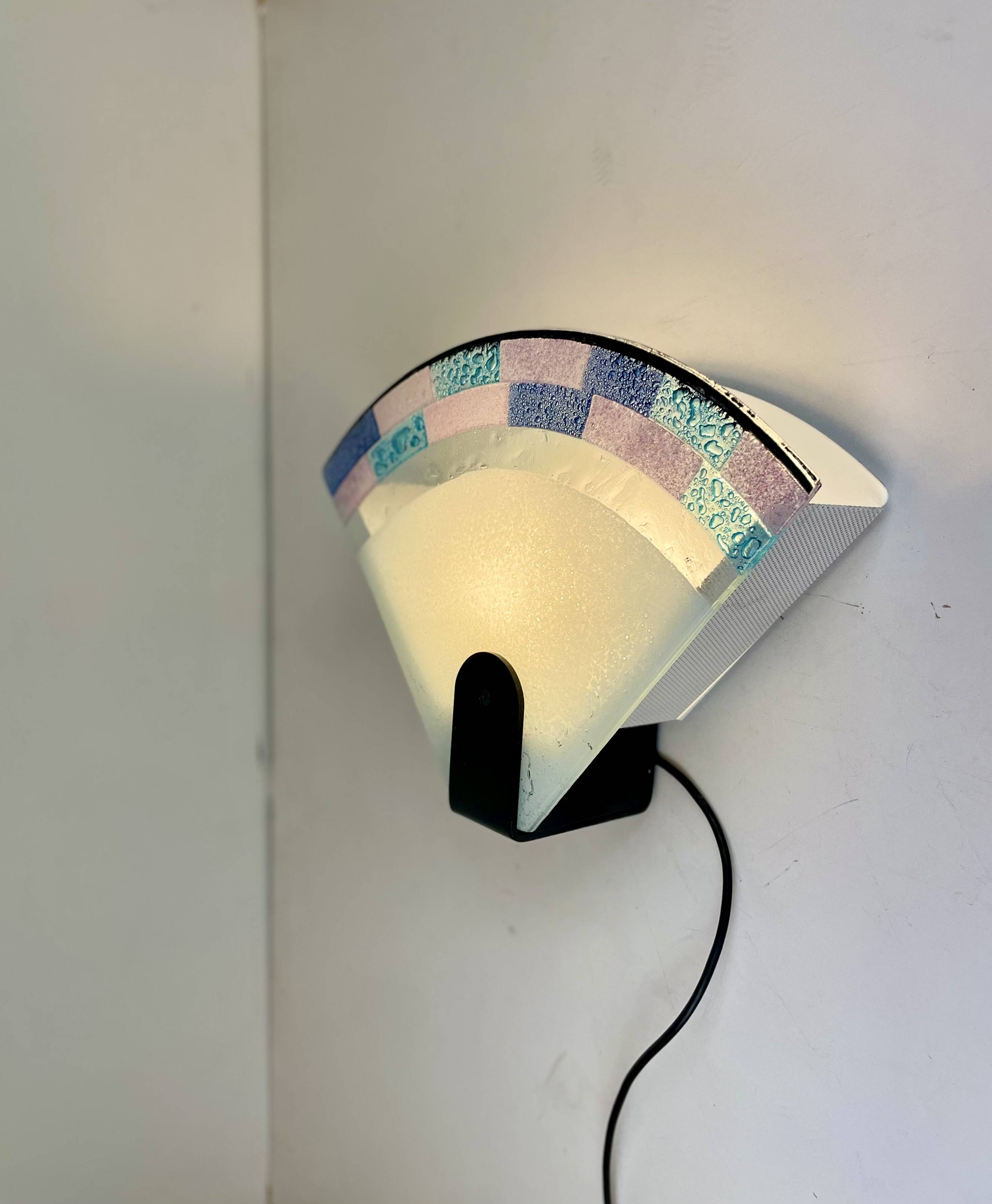 Post-Modern Murano Wall Sconce By Zonca, 1980s