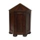 Art deco modernist brutalist oak hexagonal cabinet, ca 1910
