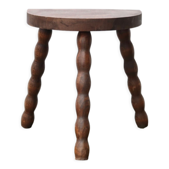 Tabouret tripode en bois années 50