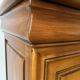 Louis Philippe solid cherry wood buffet with 3 doors, 3 drawers + its mirror.