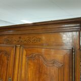 Buffet 2 bodies XIXth inlaid walnut