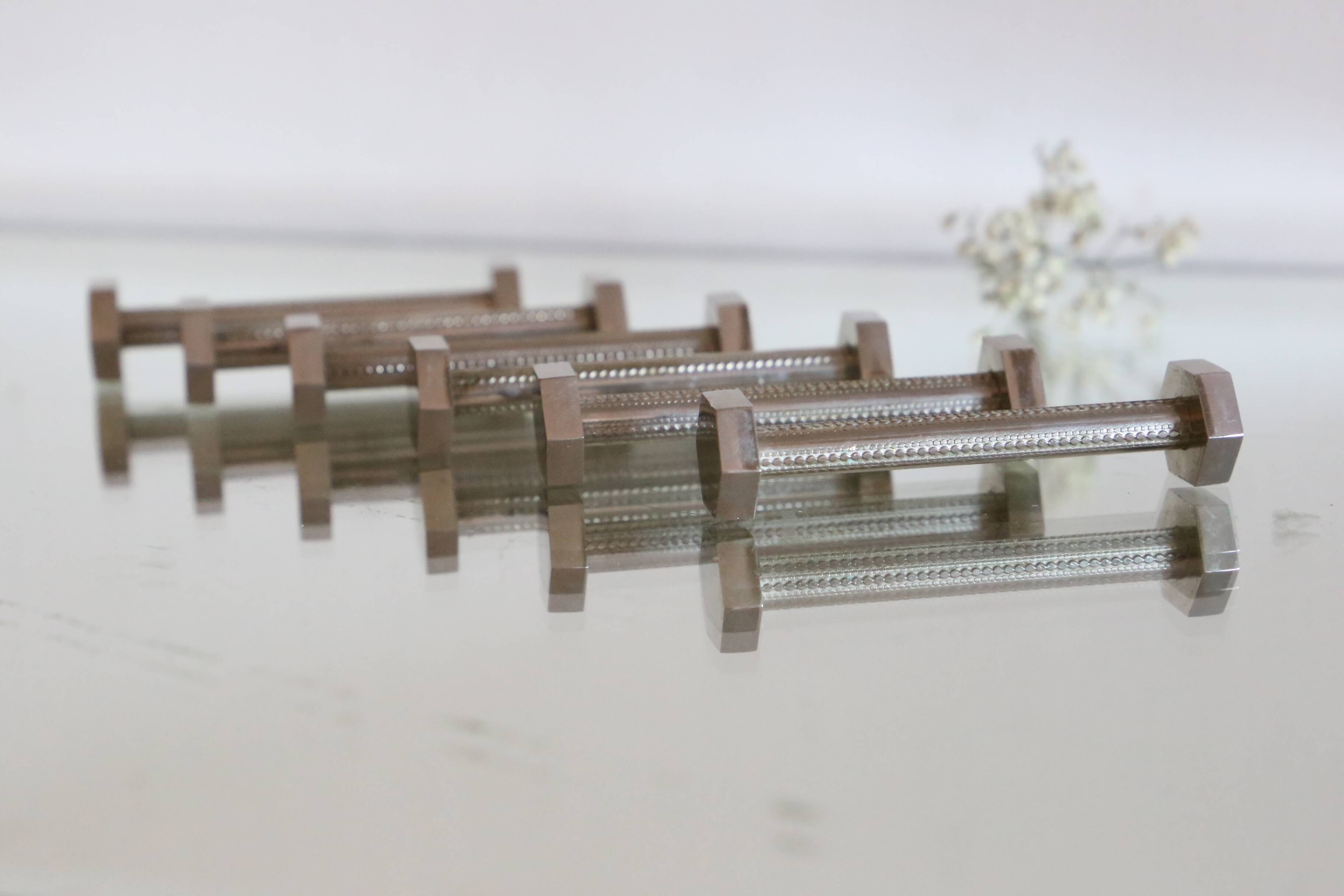 Vintage chrome-plated metal knife holder, 1970s