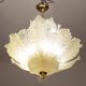Extraordinary large size gold vintage Murano glass chandelier, 1970