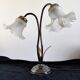 Double lamp gooseneck tulip glass paste decoration reeds