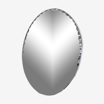 Beveled oval mirror 60x44cm