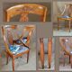 Pair of gondola chairs lined Clarke and Clarke
