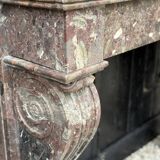 Cheminée Charles X en marbre de Waulsort, XIXème siècle