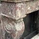 Charles X fireplace in Waulsort marble, 19th century