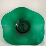 Green glass dish by Max Verboeket