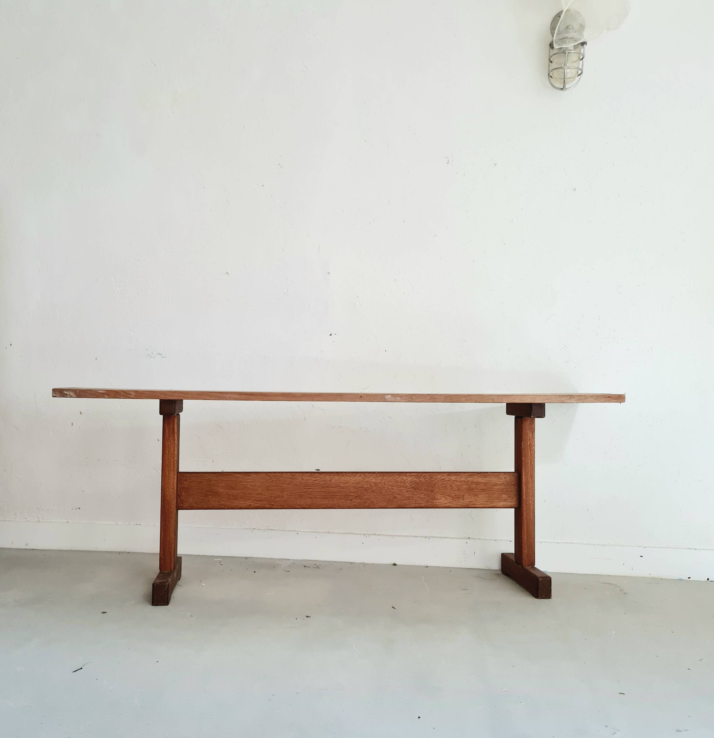 Old solid wood bench