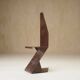 Postmodern sculptural chair in steel, Germany, 1980s