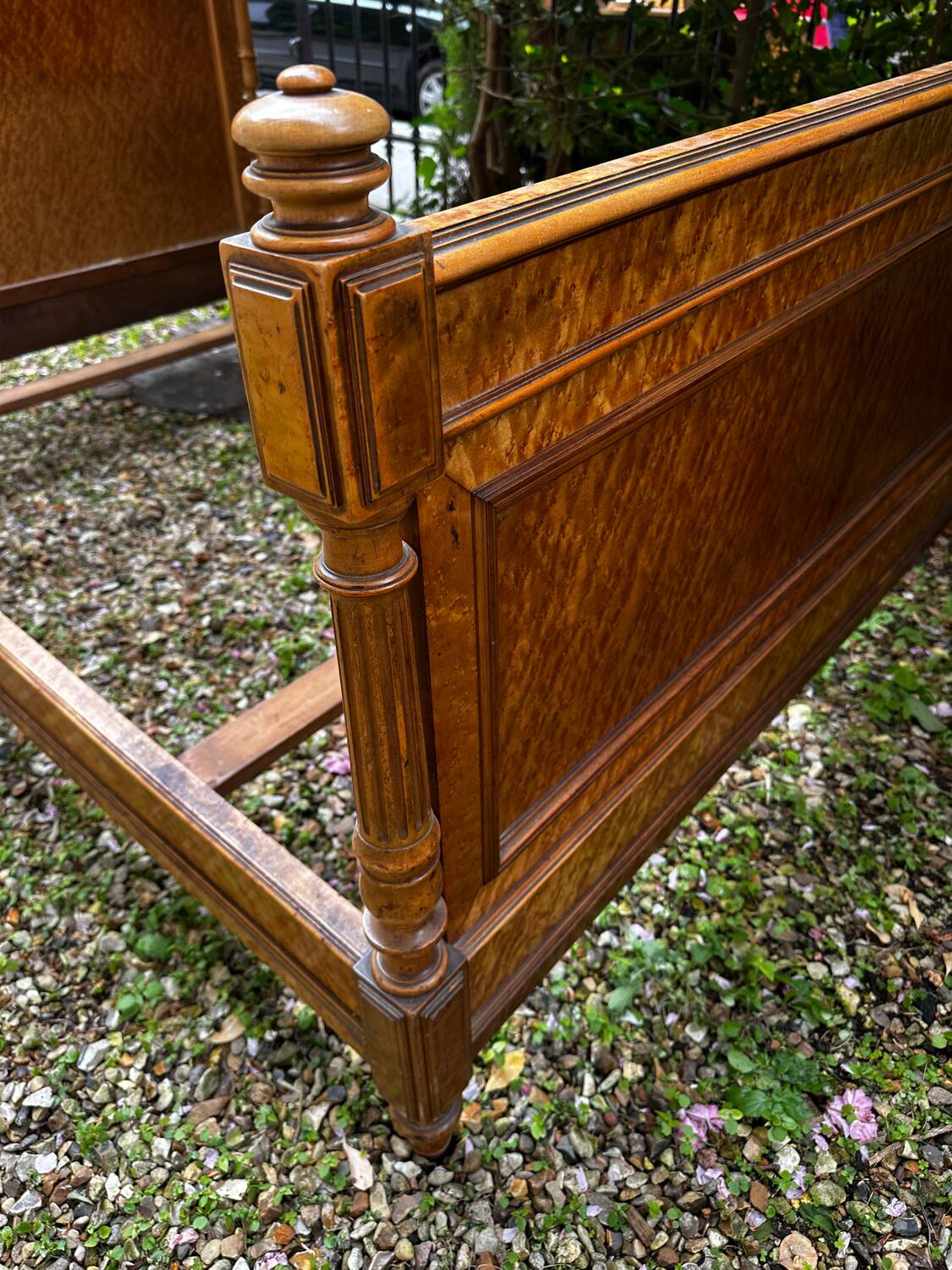 Louis Philippe wood briar bed, Restoration, 19th century
