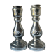 Pair of vintage mercury glass candleholders