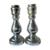Pair of vintage mercury glass candleholders