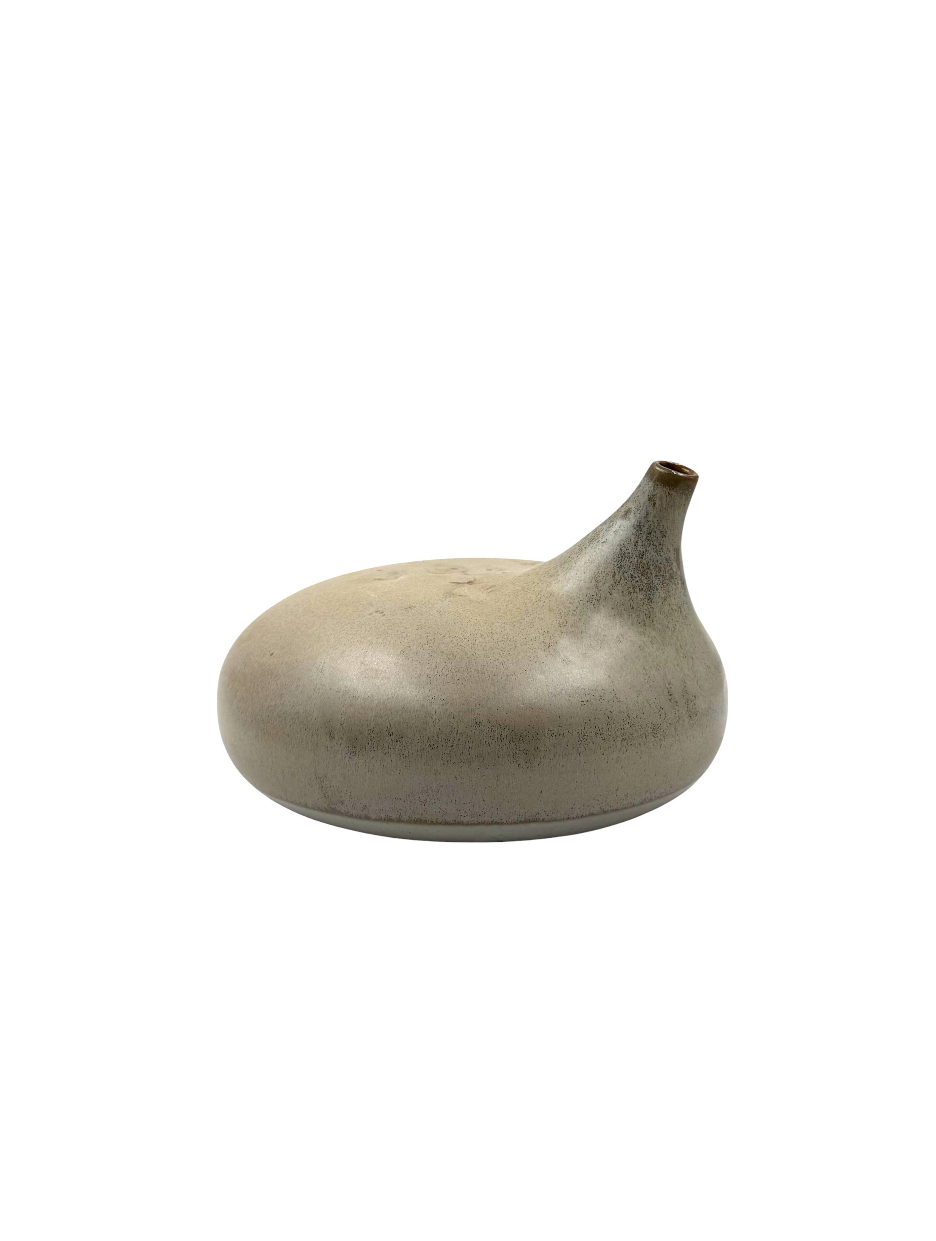 Mid-century organic modern gres vase, Franco Bucci Italy ca. 1970