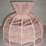 Abat jour en fil de coton rose