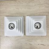 Set of 2 Hustadt Leuchten wall lamps , 1970s