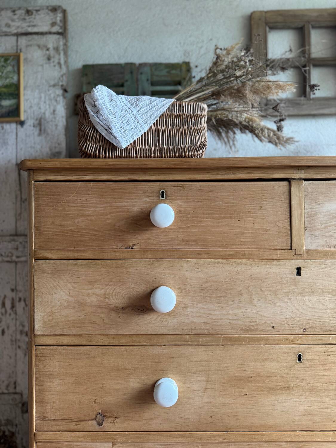 Large English chest of drawers