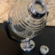 Old glass and metal liquid soap dispenser