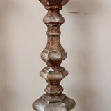 Pair of antique candlesticks from Italy, 18th century.