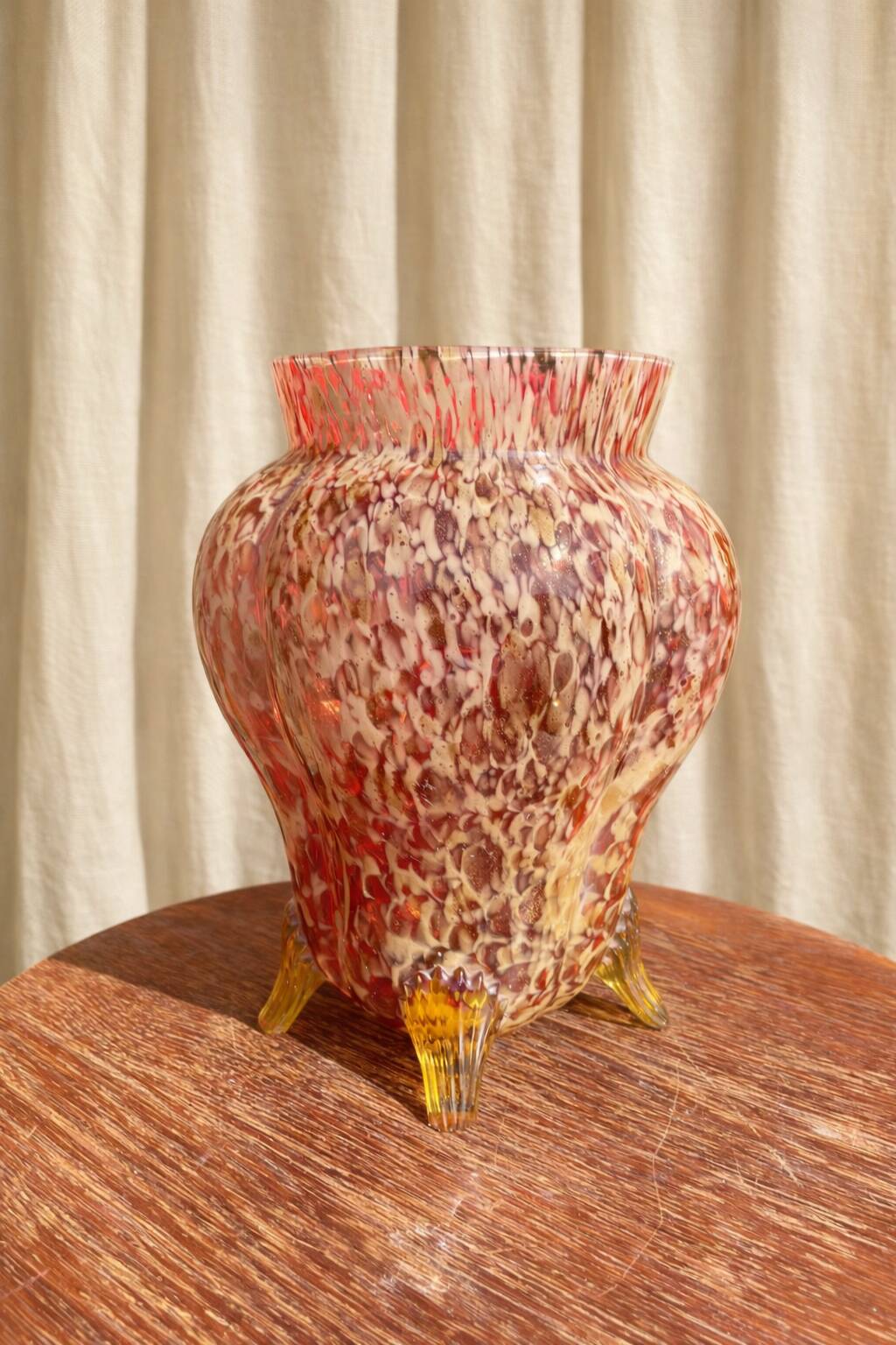 Large glass vase from Clichy