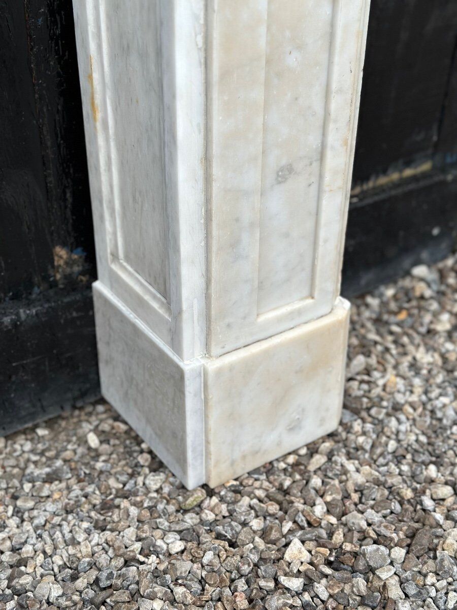White carrara marble fireplace circa 1880