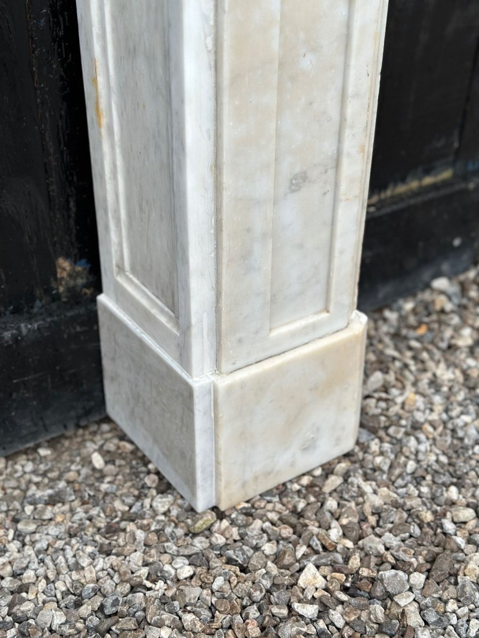 White carrara marble fireplace circa 1880
