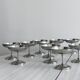 12 stainless steel footed bowls, Letang Remy style