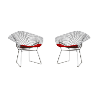Diamond chairs by Harry Bertoia for Knoll, 1980s