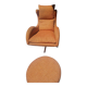Fama lenny designer armchair and footrest