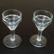 2 verres à pied bistrot verre transparent à facettes