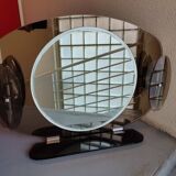 Smoked glass bathroom mirror, Italian design, 1980s
