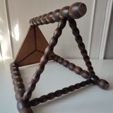 Wood tripod sofa end