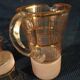Carafe pitcher and crystal glass doree gilding old vintage gilding