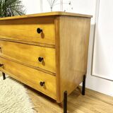 Vintage chest of drawers feet black metal