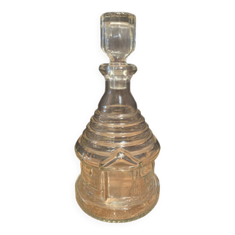 Bouteille flacon en verre marquée sisto liquor antica specialita del trulli