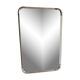 Rectangular mirror 70s plexiglass frame and chromed metal