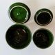Spice pots enamelled floral decoration