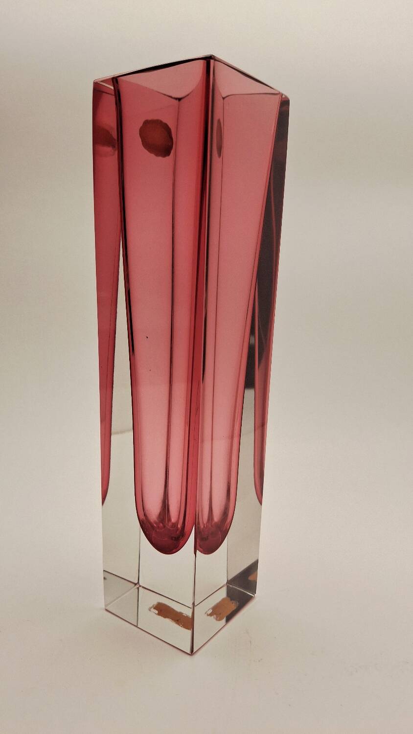 70s cubic sommerso vase