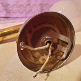 Paire d'appliques laiton et opaline design vintage