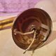 Pair of vintage design brass and opaline wall lights